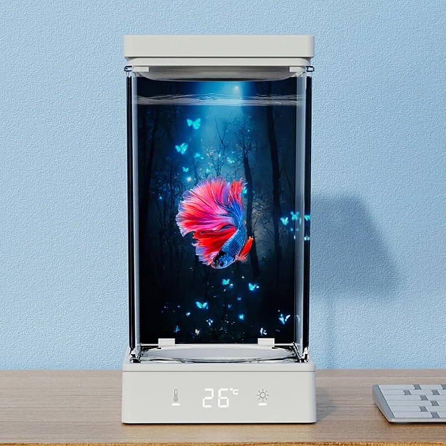 Amazon | UPWONEB 1.4Lプロフェッショナルベッタ水槽、狭い
